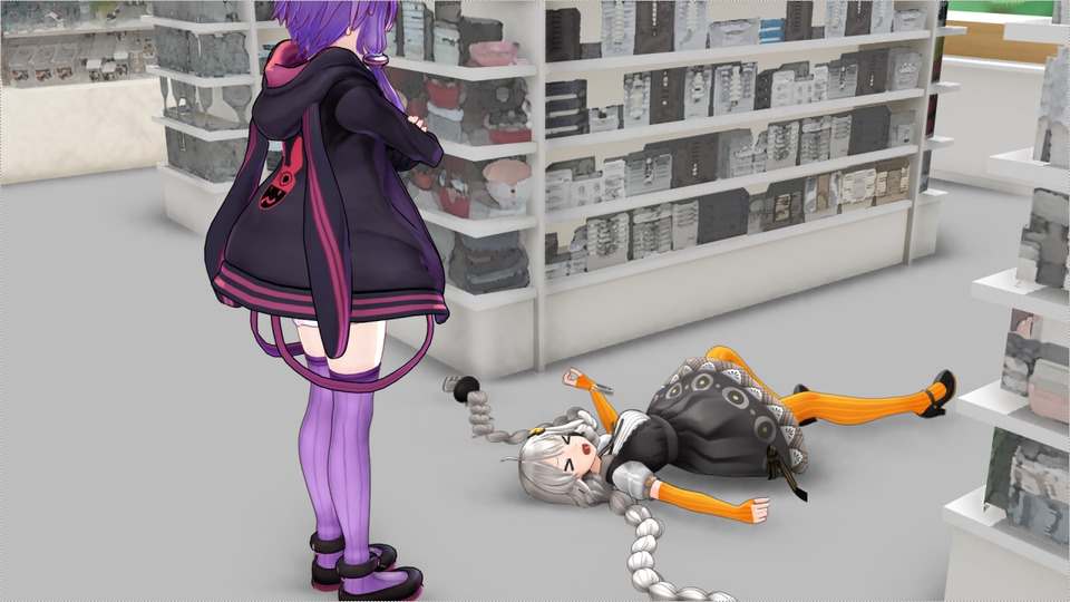 駄々をこねるモーション