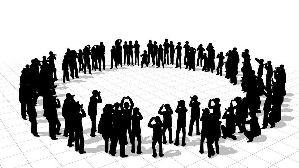 撮影モブシルエット