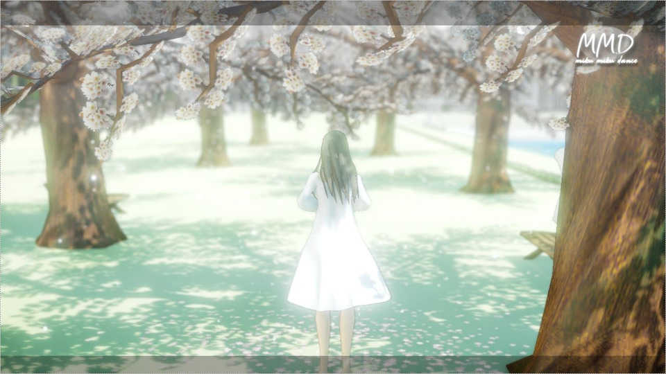 桜と都会と…【MMDステージ】