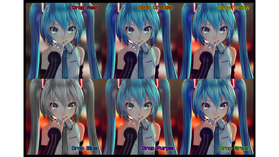 特定の色のみ白黒化