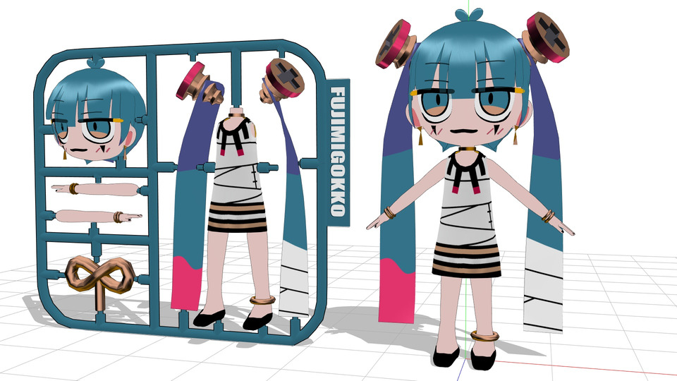不死身ミクMMDモデル