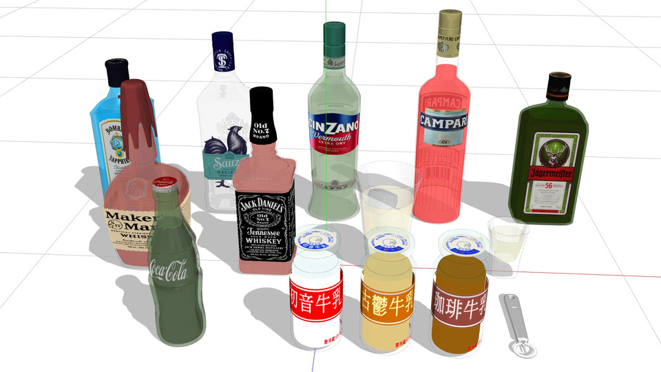 リキュールボトル＋α MMDモデル
