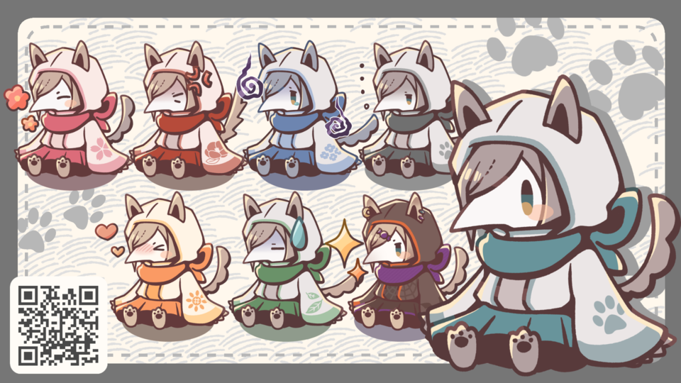 【PSD立ち絵素材】ぷち有響シロ