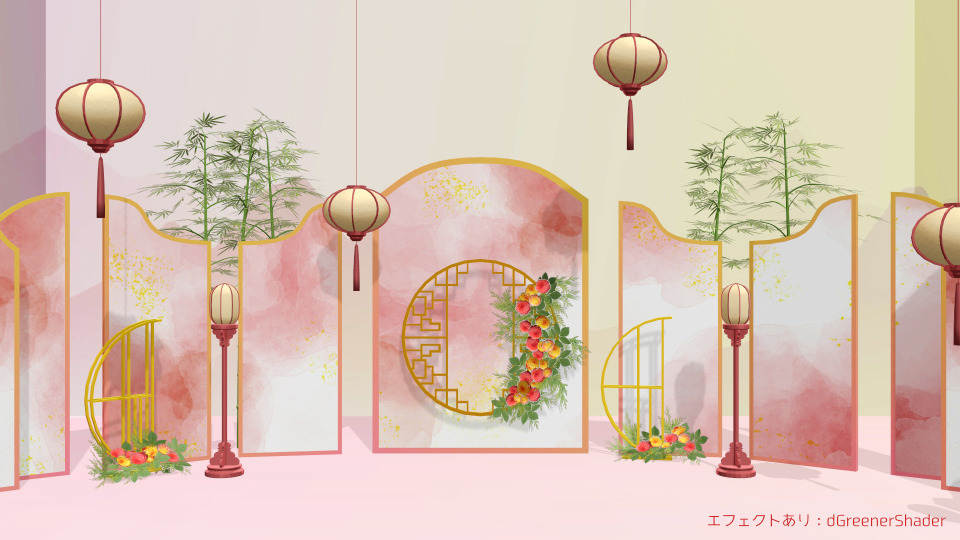 中国風ピンクパネルステージ