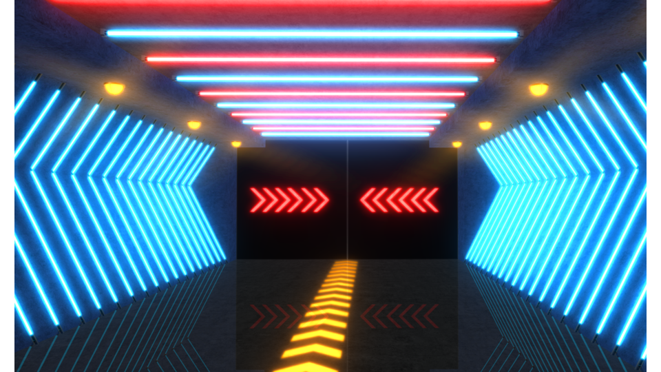 [MMD]Stage Neon Corridor01