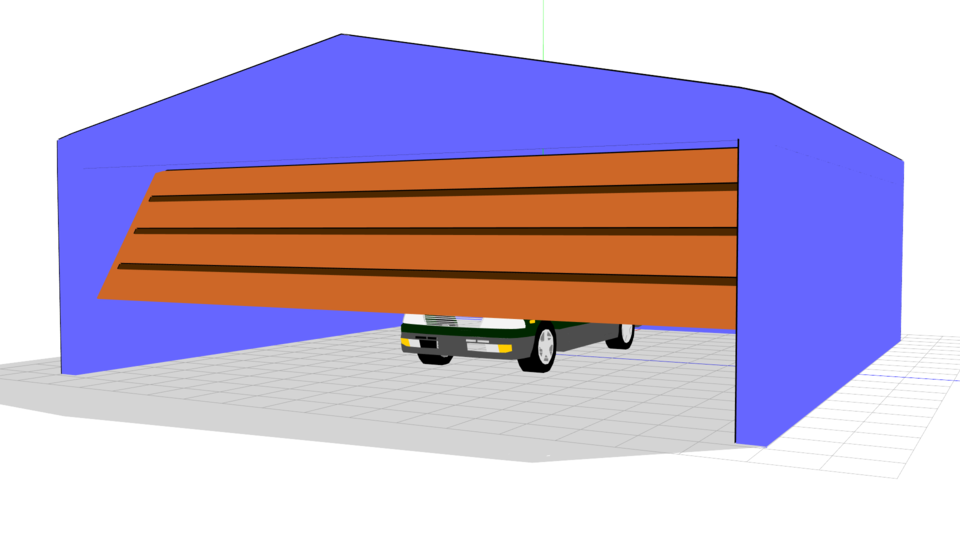 アメリカンガレージっぽい車庫 - BowlRoll