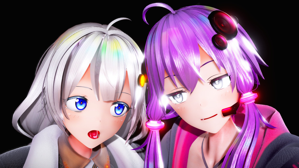 結月 結月ゆかり紲星あかりのつや髪ノーマルマップ - BowlRoll