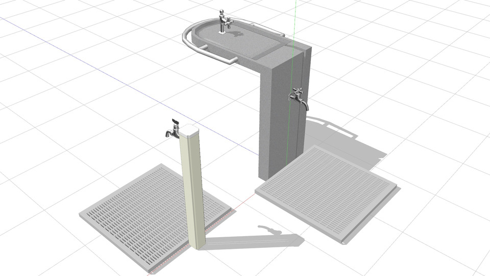 水飲み台MMDモデル