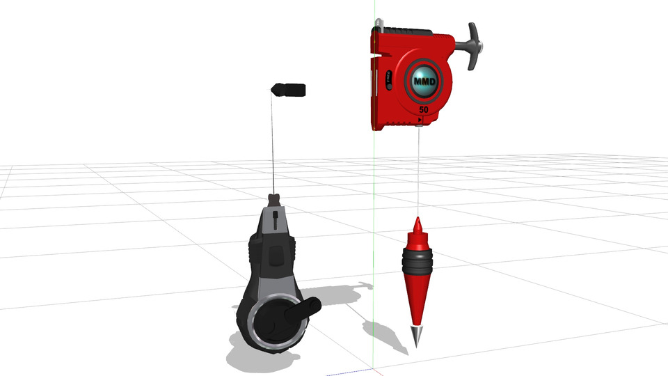 墨つぼ・下げ振りMMDモデル