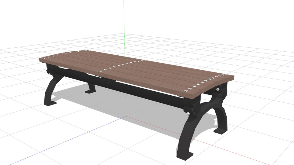 背もたれなしベンチMMDモデル