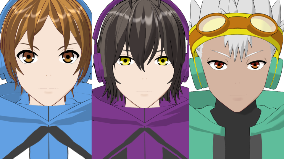 【MMDモデル配布】オバレ3人セット＋おまけ