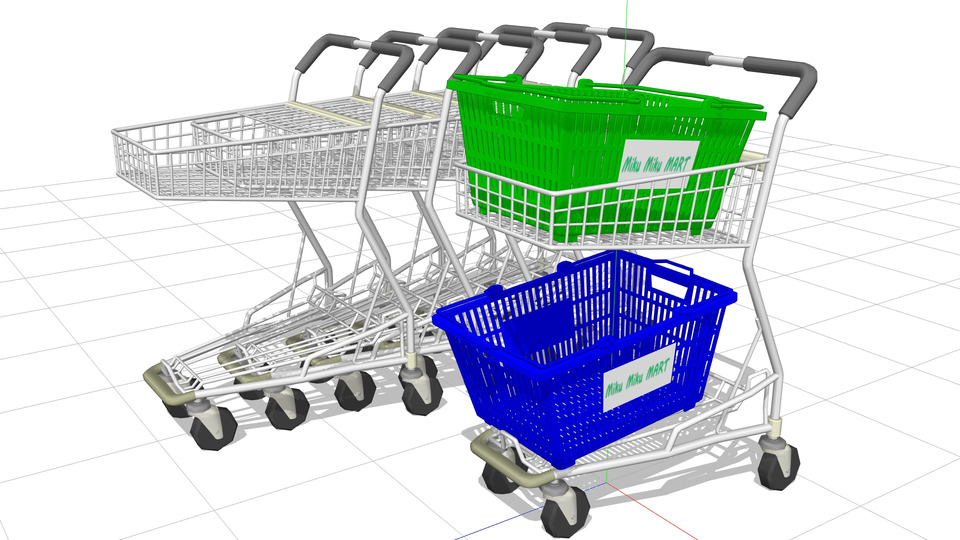 ショッピングカートMMDモデル