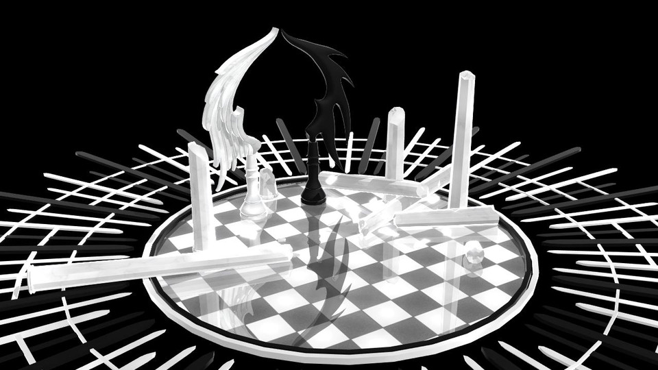 黒白チェスステージ