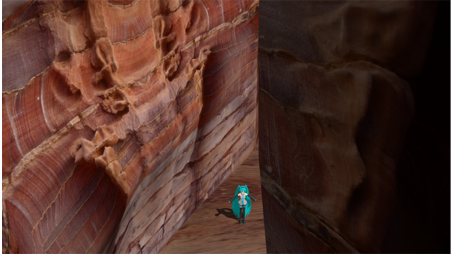 sandstone cliffs stage