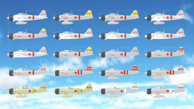 a6m2b追加テクスチャ、追加燃料タンク