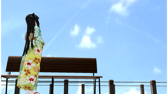 青空に線をひく飛行機雲 / スカイドーム