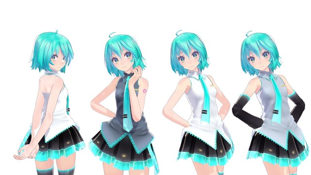 Tda式初音ミク　ショート髪デフォ服