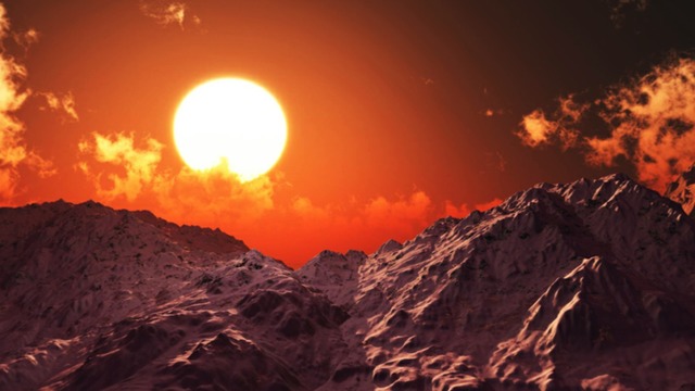 スカイドーム(夕焼けの雪山) VOL.N4