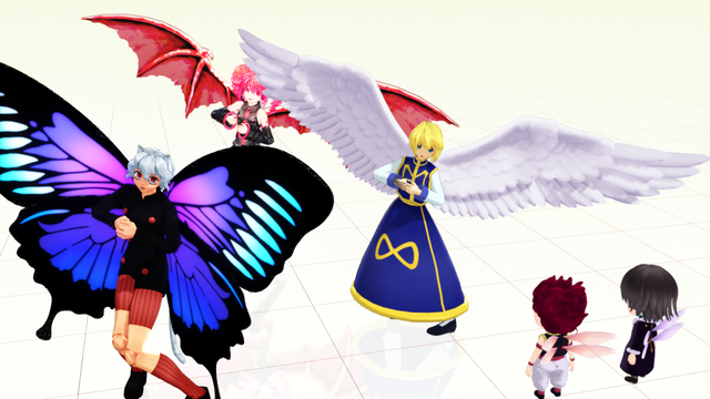 MMD自動はばたきモデルセット