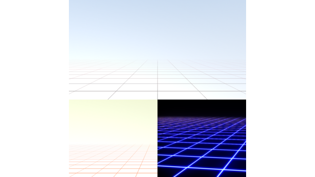 グリッド風の床とグラデドーム grid MMD stage