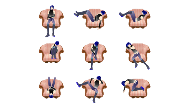 ソファに座ってるかもしれないポーズ集