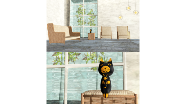 メッシュソファ部屋