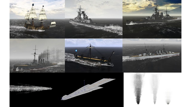 MMD用モブ船＆波アニメ演出セットI