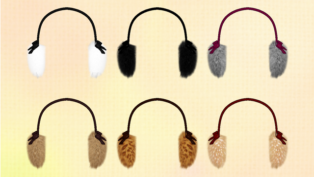 ふわふわ耳あて