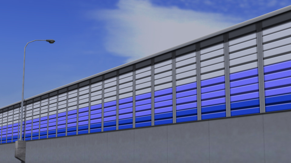 高速道路用防音壁プラグイン