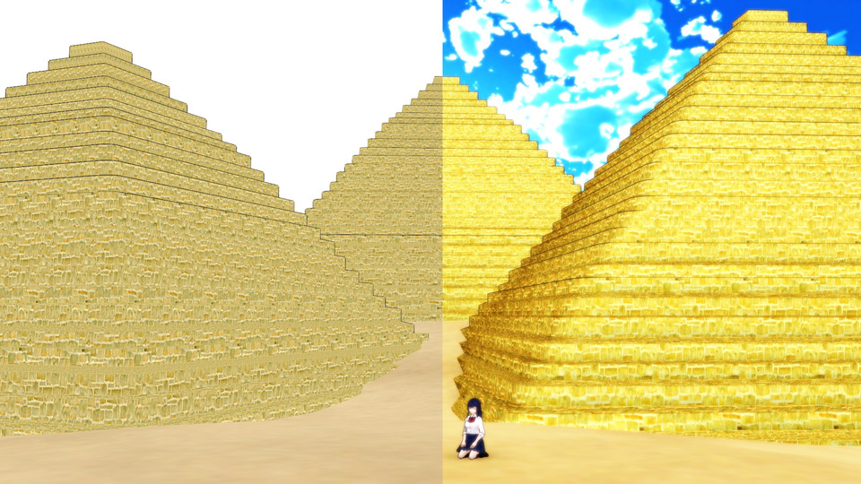 ピラミッドと砂漠