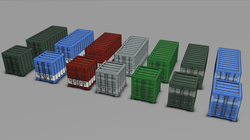 輸送コンテナセット