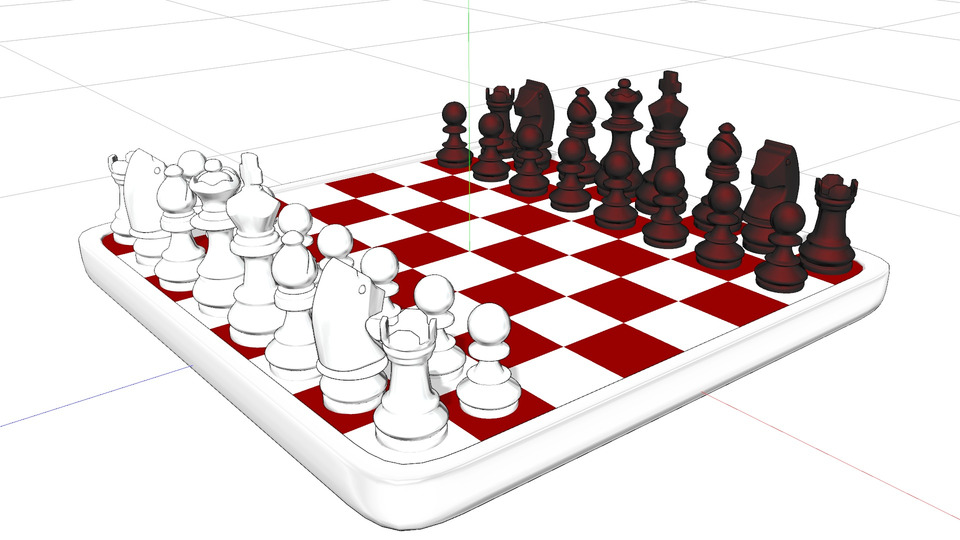 チェス盤セットMMDモデル