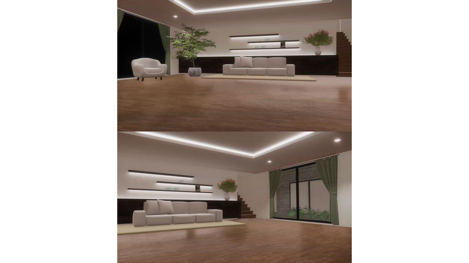 リビングルーム【MMDステージ配布】