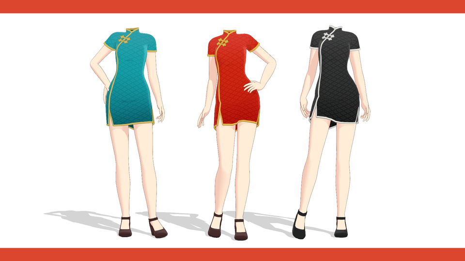 着せ替え用ミニ丈チャイナドレスver.1.0