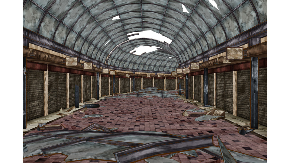 廃墟っぽいアーケード商店街ver1.0