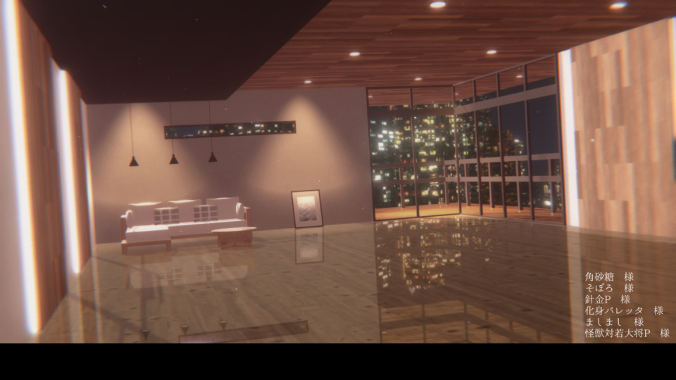 シンプル木目ステージ