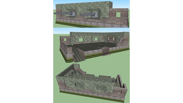 40口径15.2センチ単装砲の置き場