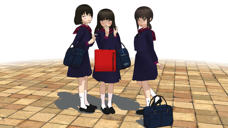 女学生のポーズ集