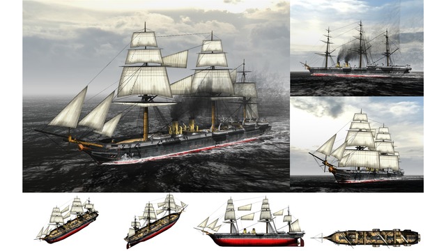 MMD用モブ装甲艦1860セット