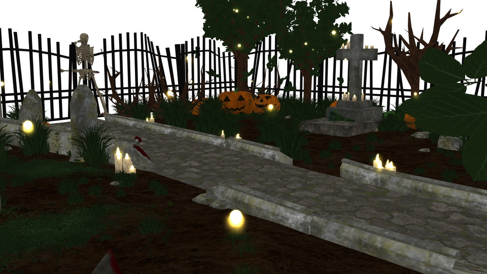 ハロウィン墓地ステージMMDモデル