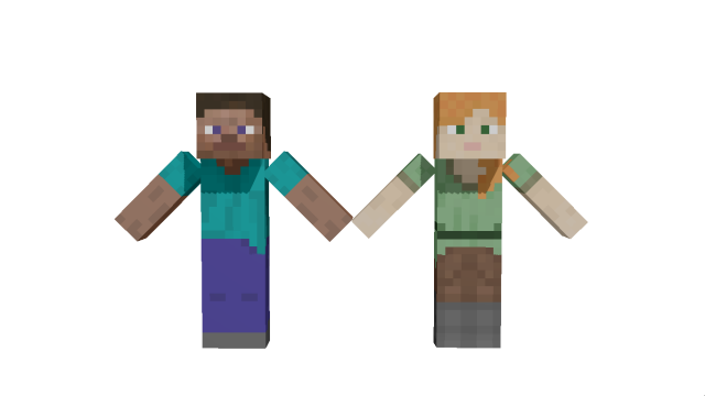 MMD向けMinecraftモデル_ver1.2.5