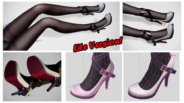 【MMDアクセサリ配布】 ストラップハイヒールVer.Lite