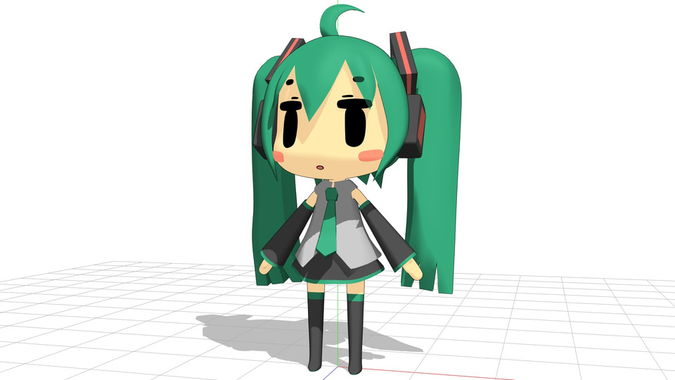 CHAN×CO氏風ミク改変MMDモデル