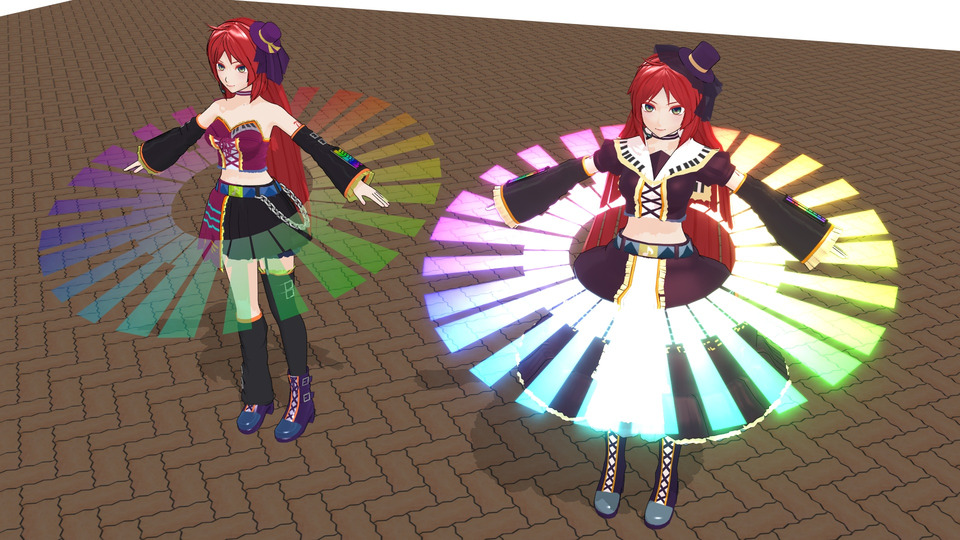 波音リツ鍵盤MMDモデル