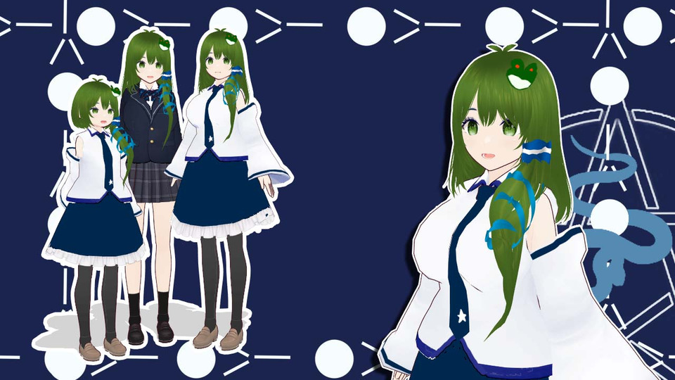 VRoid改东风谷早苗(東風谷早苗)V2.0