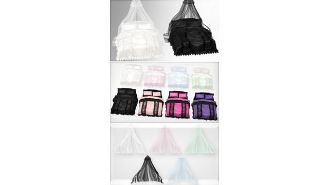 天蓋付きプリンセスベッドセット