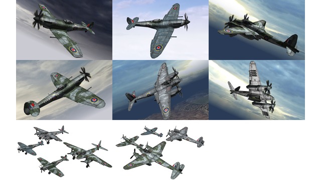 MMD用モブ戦闘機1944(英)セット