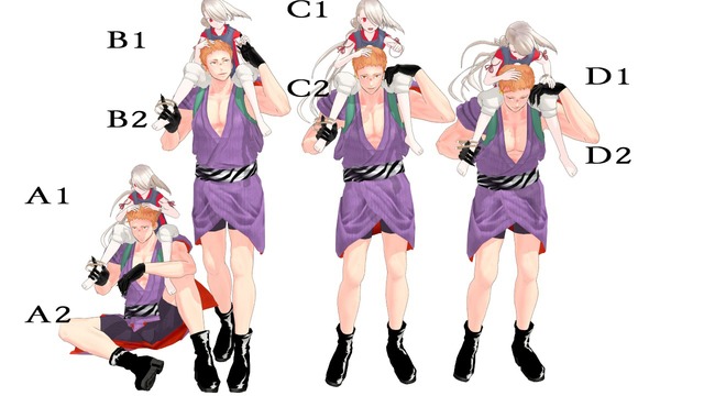 肩車ポーズ配布