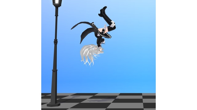 壁蹴りバク転モーション