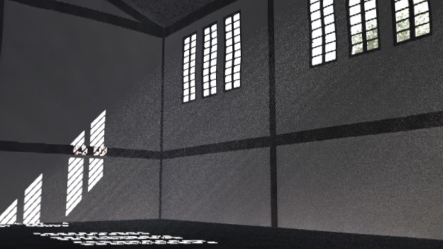 背景（日の射す部屋）と怒りマーク